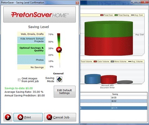 Adjust toner savings with Usage Report and immediately m